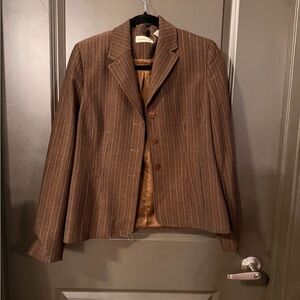 Vintage Brown Pinstripe Blazer
